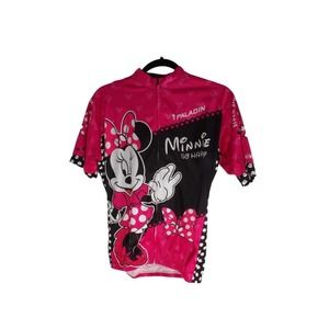 Paladin Womens Pink Minnie So Happy Short Sleeve Zipper Cycling Jersey Size XXXL